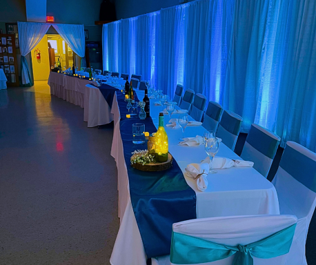 Seaglass Blue Head Table
